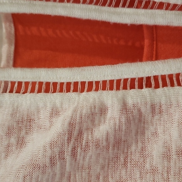 RED Haute Tank Top Layered White Orange/Coral Knit Women's Medium - Picture 10 of 10